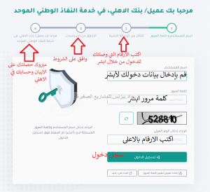 فتح حساب البنك الأهلي أون لاين